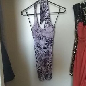 Leipard pink club dress